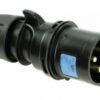 16 amp plug pce 013-6x midnight black 240Volt IP44 2P+E Cable 013-6X