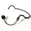 Black aerobics headset microphones