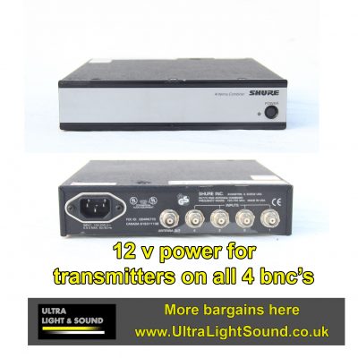 Shure 4 way iem antenna combiner- retuned ideal for sennheiser
